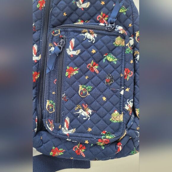Vera Bradley Navy Blue Quilted Snow Globe Motifs Sling Backpack main image 11